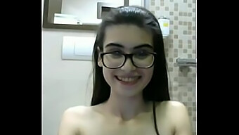 Tiny Amateur 18-Year-Old Girl Pleasures Herself On Webcam