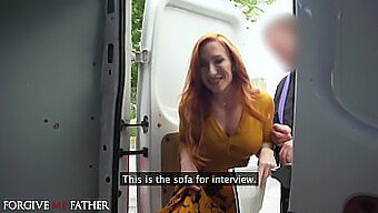 Redhead Sophia Locke, A Hot Milf, Has Hardcore Sex In Public For The First Time With A Well-Endowed Man.