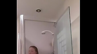 Busty Girlfriend Fingers Herself In The Shower