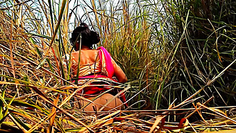 Indian Teen'S Outdoor Adventure In The Field Leads To Steamy Encounter