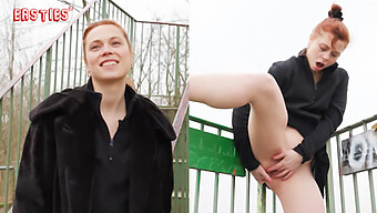 German Solo Girl Sarah K Enjoys Public Self-Pleasure