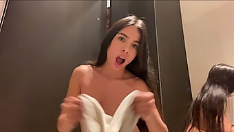 Fingered To Orgasm In The Fitting Room In The Shop