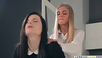 Glamorous Lesbian Couple Explores Rough Sex With Toe Rings And Lingerie